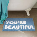 You're Beautiful Bath Mat Blue